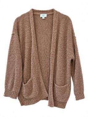 Aries Cozy Camel-Brown Knit Cardigan — Women’s XS — Slouchy / Minimalist